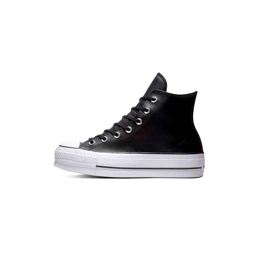 Tenis Converse Botas Cuero Ctas Lift Para Mujer-Negro