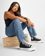 Converse All Star Plataforma Bota Mujer Negro