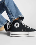 Converse All Star Plataforma Bota Mujer Negro