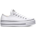 Tenis Converse Chuck Taylor AllStar LiftClean Cuero-Blanco